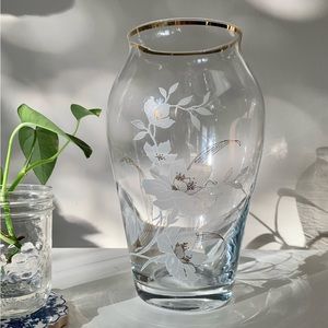 Vintage Bohemian crystalex vase